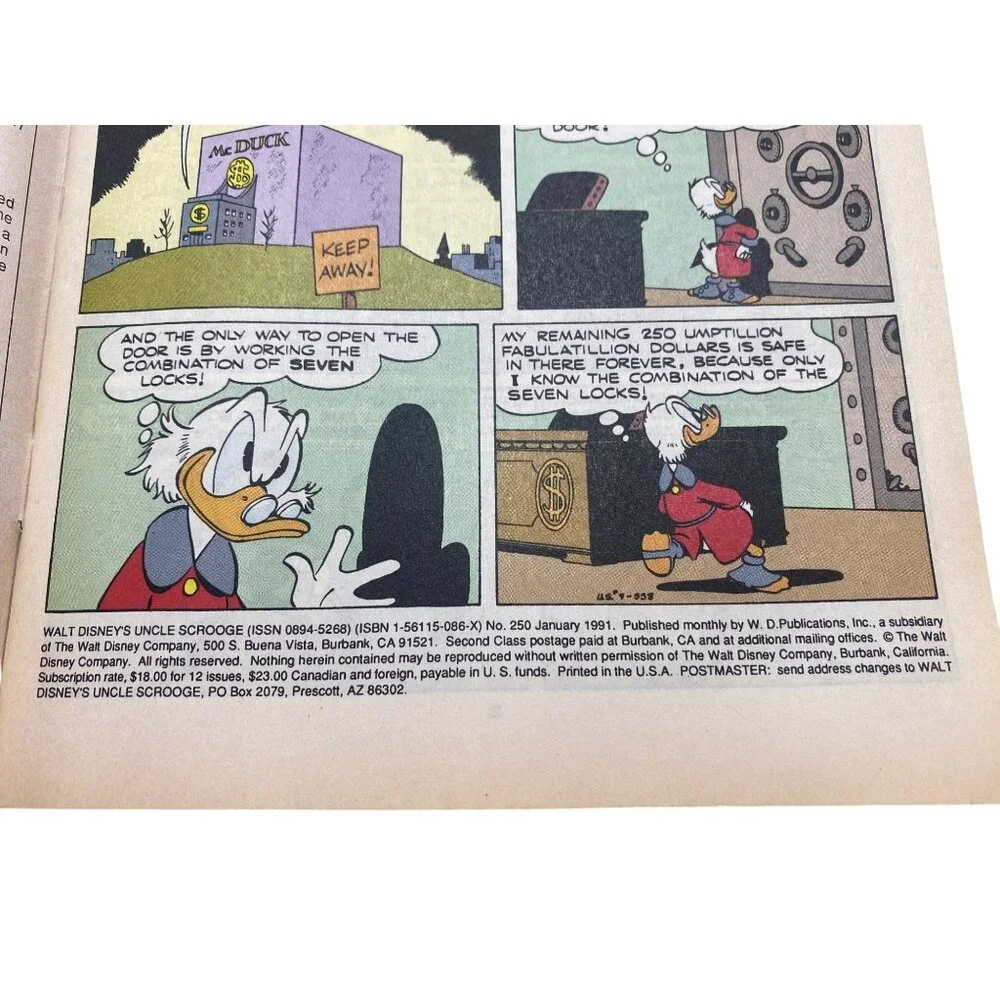 Walt Disneys Uncle Scrooge Comic Book Special 250th Issue January 1991 Vintage C - Picture 4 of 6
